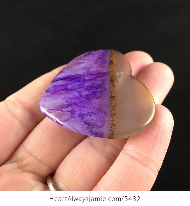 Heart Shaped Purple Drusy Stone Jewelry Pendant - #cLrtbKuuZZc-3