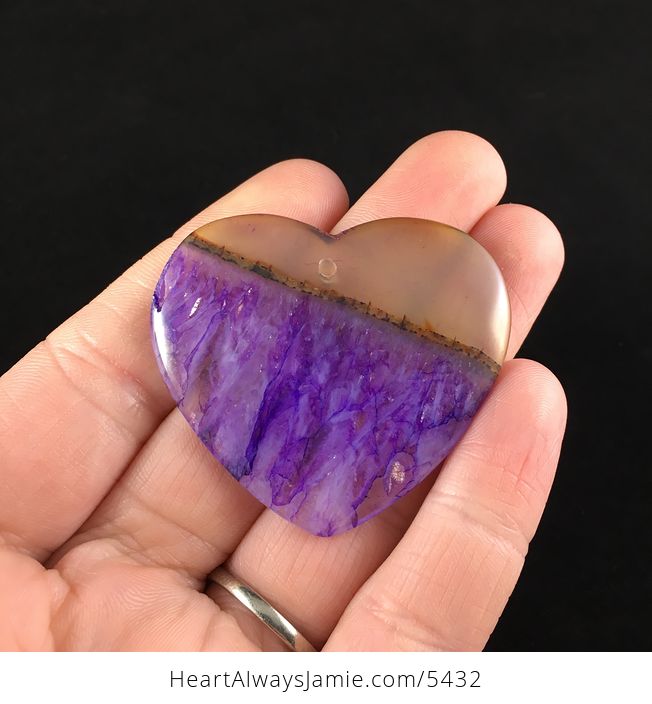 Heart Shaped Purple Drusy Stone Jewelry Pendant - #cLrtbKuuZZc-1
