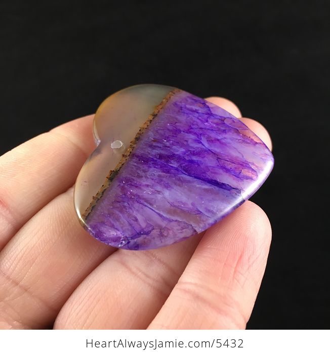 Heart Shaped Purple Drusy Stone Jewelry Pendant - #cLrtbKuuZZc-4