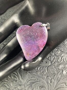 Heart Shaped Purple Lepidolite Stone Jewelry Pendant #l3ujrDJRpn0