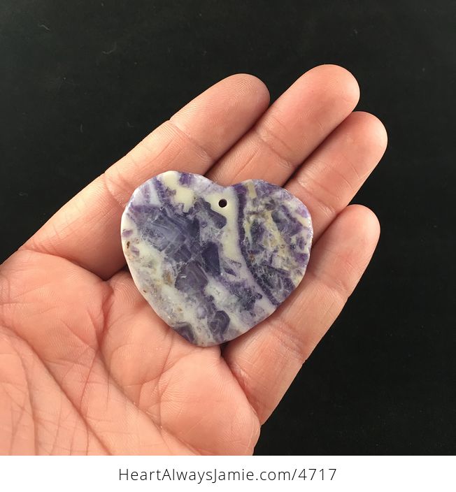 Heart Shaped Purple Lilac Jasper Stone Jewelry Pendant - #3d5I8omrTro-2
