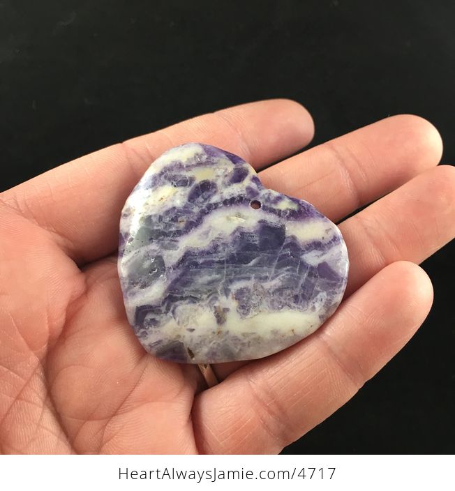 Heart Shaped Purple Lilac Jasper Stone Jewelry Pendant - #3d5I8omrTro-4