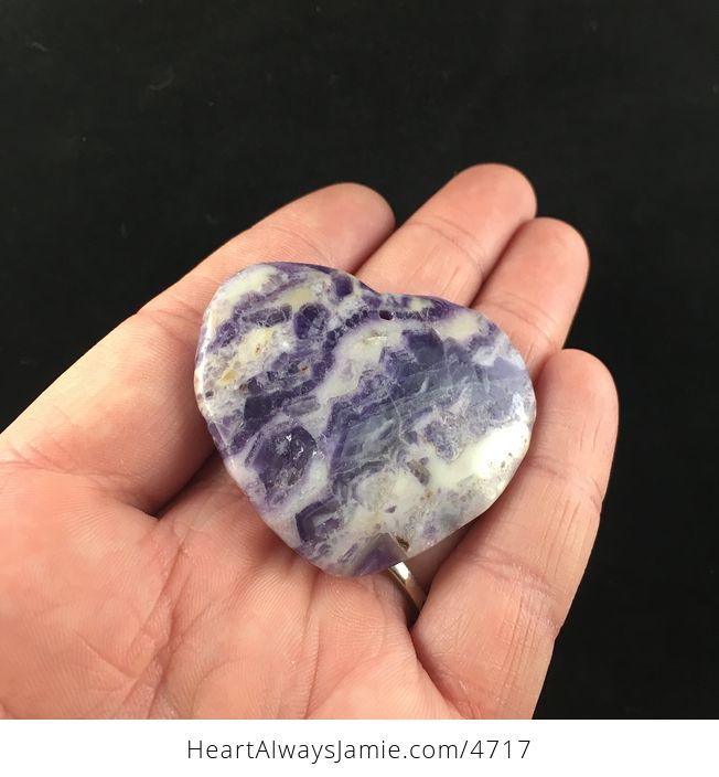Heart Shaped Purple Lilac Jasper Stone Jewelry Pendant - #3d5I8omrTro-5