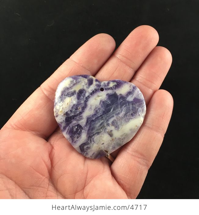 Heart Shaped Purple Lilac Jasper Stone Jewelry Pendant - #3d5I8omrTro-1