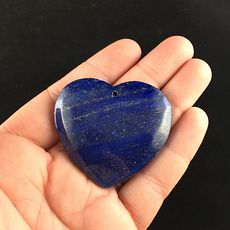 Heart Shaped Pyrite and Lapis Lazuli Stone Jewelry Pendant #vf5uOn6Ulg4
