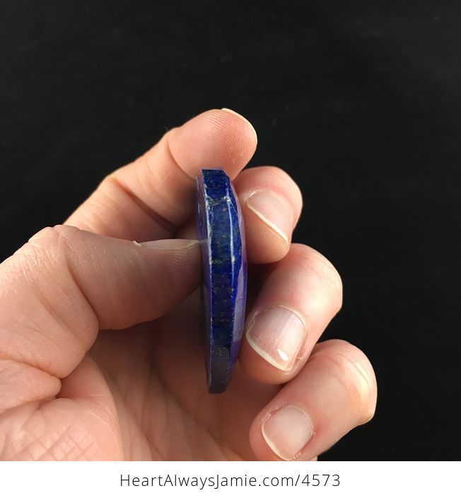 Heart Shaped Pyrite and Lapis Lazuli Stone Jewelry Pendant - #vf5uOn6Ulg4-4
