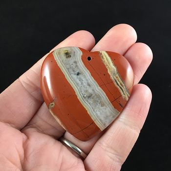 Heart Shaped Red Jasper Stone Jewelry Pendant #60cZK6mM72s