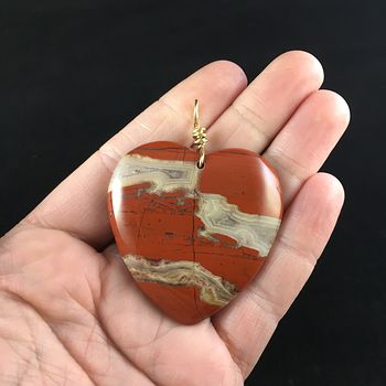 Heart Shaped Red Jasper Stone Jewelry Pendant #UNXJMYJ5Xis