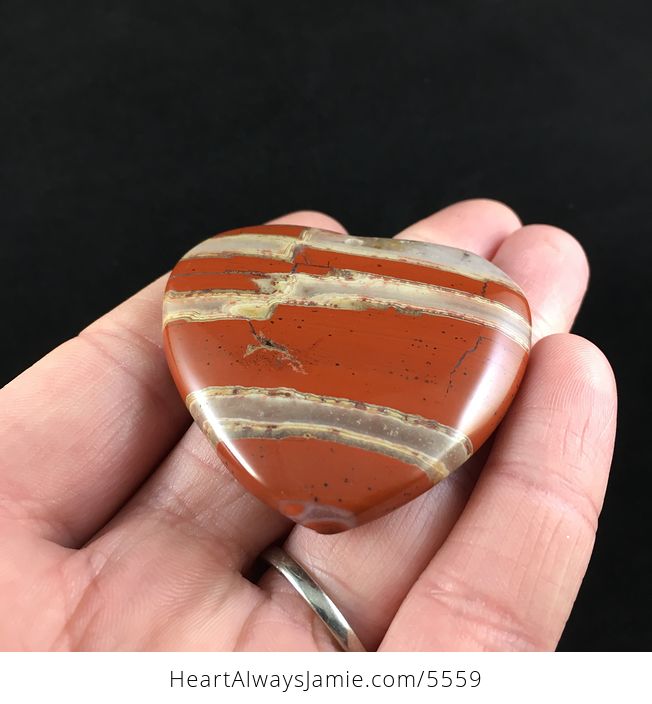 Heart Shaped Red Jasper Stone Jewelry Pendant - #XzZIl0xvmn4-2