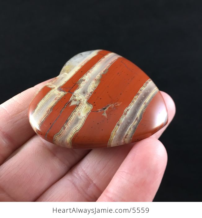 Heart Shaped Red Jasper Stone Jewelry Pendant - #XzZIl0xvmn4-4