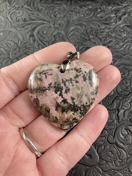 Heart Shaped Rhodonite Stone Jewelry Pendant #nNYZZyJh3dk
