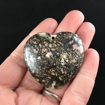 Heart Shaped Rhodonite Stone Jewelry Pendant #wWsOrQGwK0g