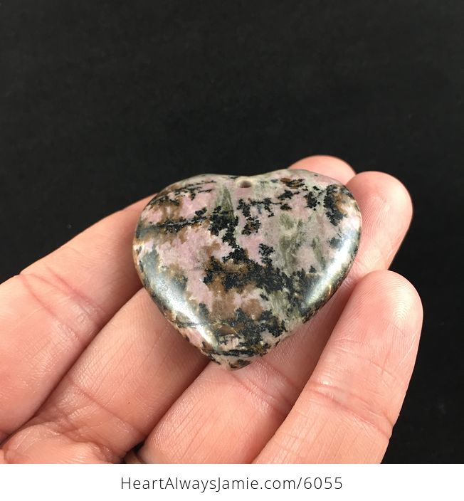 Heart Shaped Rhodonite Stone Jewelry Pendant - #AiZSYt1yCI0-2