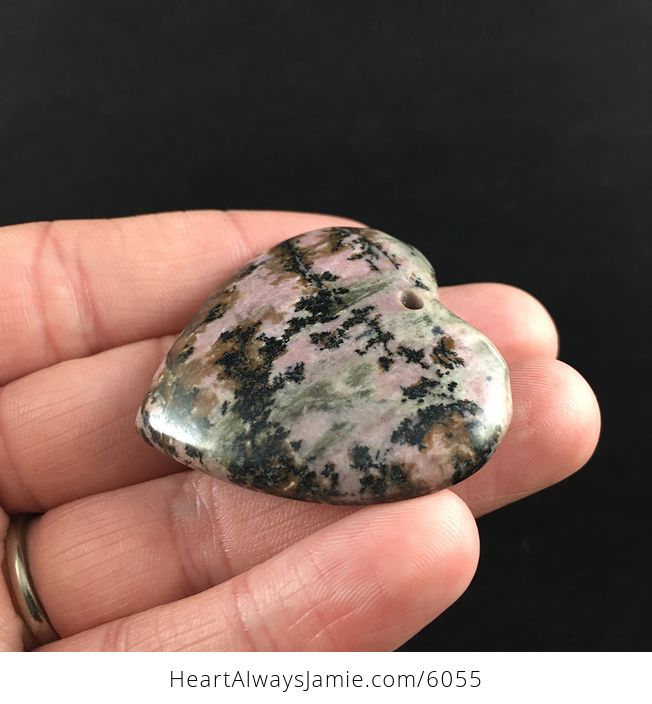 Heart Shaped Rhodonite Stone Jewelry Pendant - #AiZSYt1yCI0-3