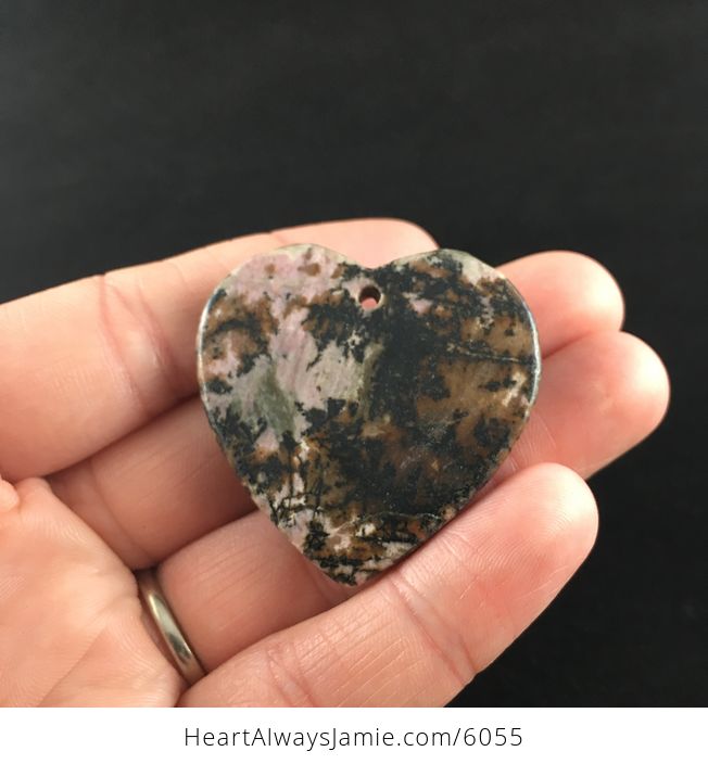 Heart Shaped Rhodonite Stone Jewelry Pendant - #AiZSYt1yCI0-6