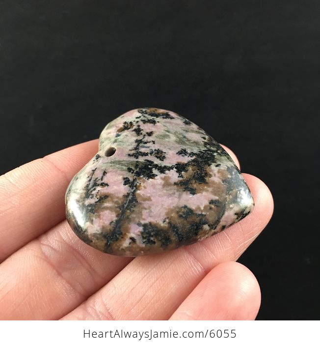 Heart Shaped Rhodonite Stone Jewelry Pendant - #AiZSYt1yCI0-4