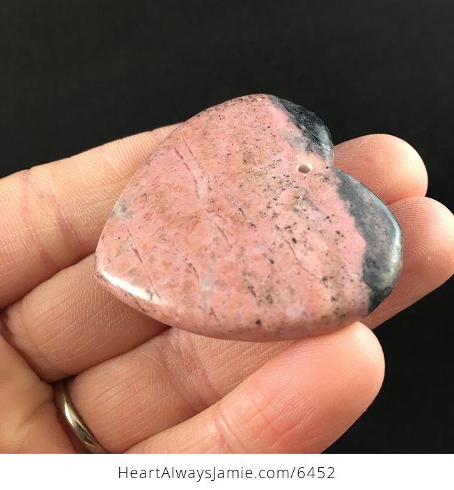 Heart Shaped Rhodonite Stone Jewelry Pendant - #JLzvXk2CJTY-3