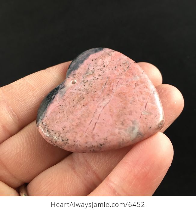Heart Shaped Rhodonite Stone Jewelry Pendant - #JLzvXk2CJTY-4