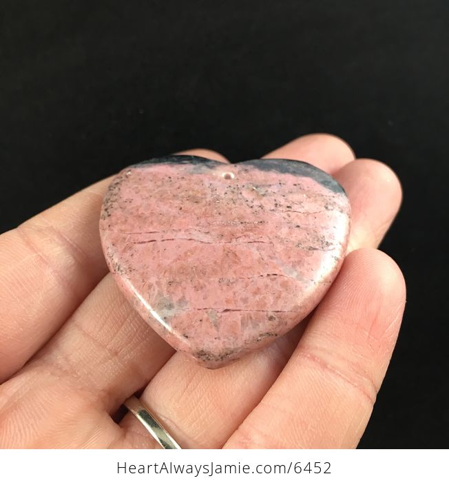 Heart Shaped Rhodonite Stone Jewelry Pendant - #JLzvXk2CJTY-2