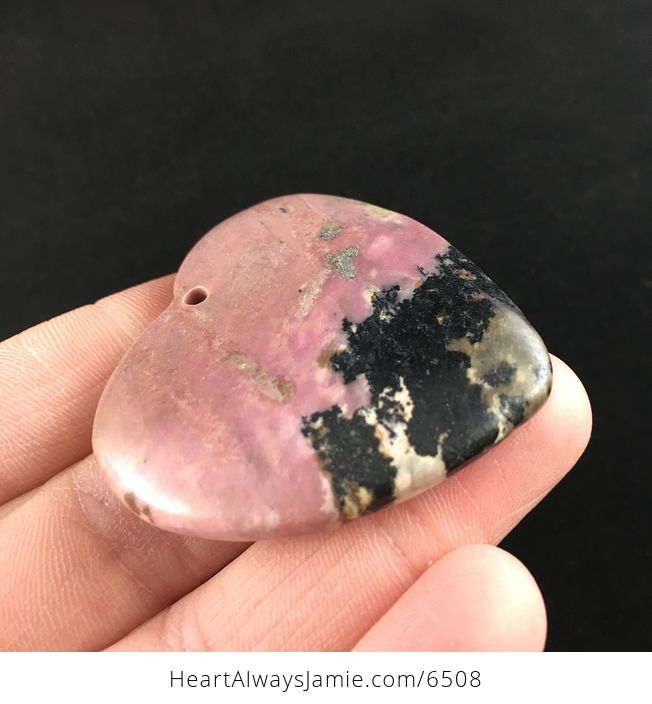 Heart Shaped Rhodonite Stone Jewelry Pendant - #szZinIpNJR0-4