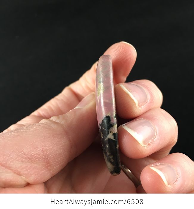 Heart Shaped Rhodonite Stone Jewelry Pendant - #szZinIpNJR0-5