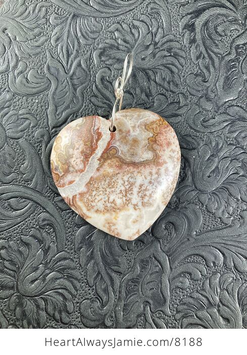 Heart Shaped Rosetta Jasper Stone Jewelry Pendant - #QWgBi83a07Y-4