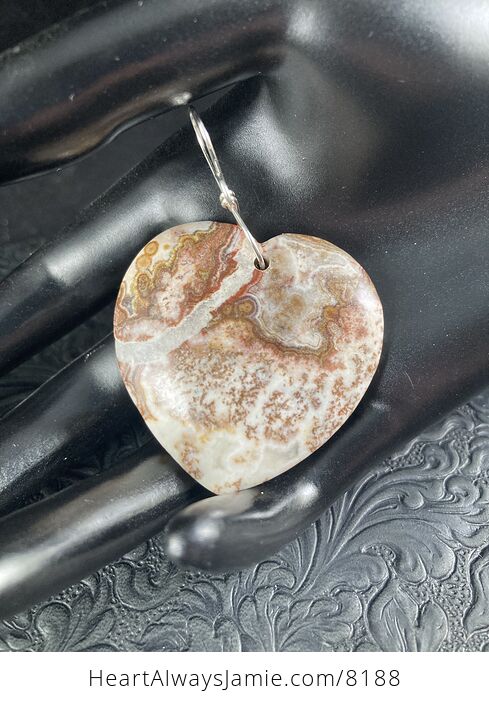 Heart Shaped Rosetta Jasper Stone Jewelry Pendant - #QWgBi83a07Y-6