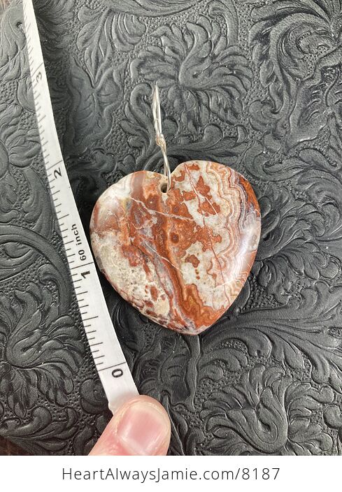 Heart Shaped Rosetta Jasper Stone Jewelry Pendant - #cUEPmWDNmgs-3