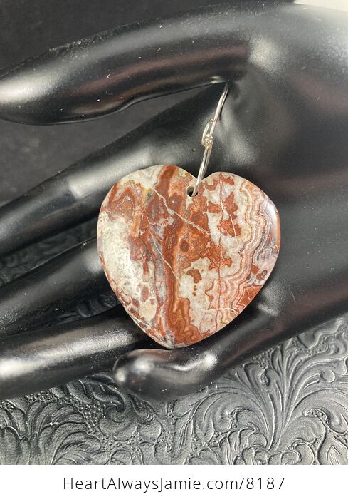 Heart Shaped Rosetta Jasper Stone Jewelry Pendant - #cUEPmWDNmgs-5