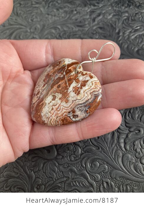 Heart Shaped Rosetta Jasper Stone Jewelry Pendant - #cUEPmWDNmgs-6