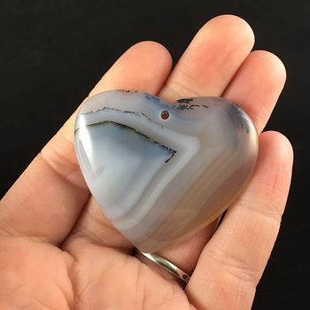 Heart Shaped Scenic Agate Stone Jewelry Pendant #X063V46NxQ0