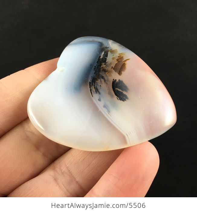 Heart Shaped Scenic Agate Stone Jewelry Pendant - #mNQpEdWnALY-4