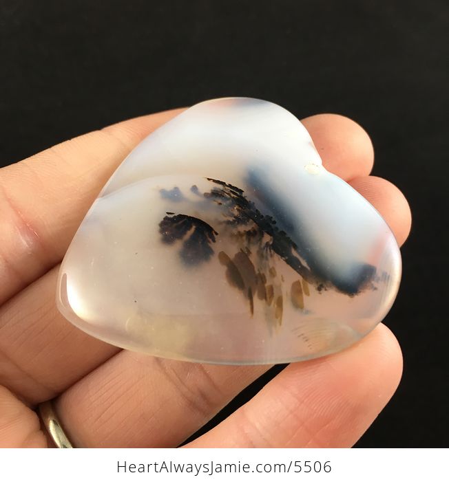 Heart Shaped Scenic Agate Stone Jewelry Pendant - #mNQpEdWnALY-3