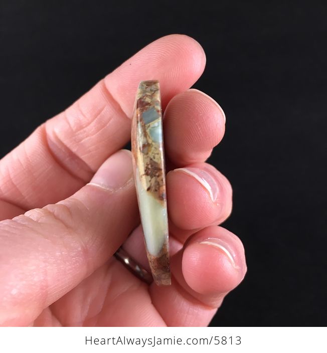 Heart Shaped Sea Sediment Jasper Stone Jewelry Pendant - #jVjMpn0CzhQ-6