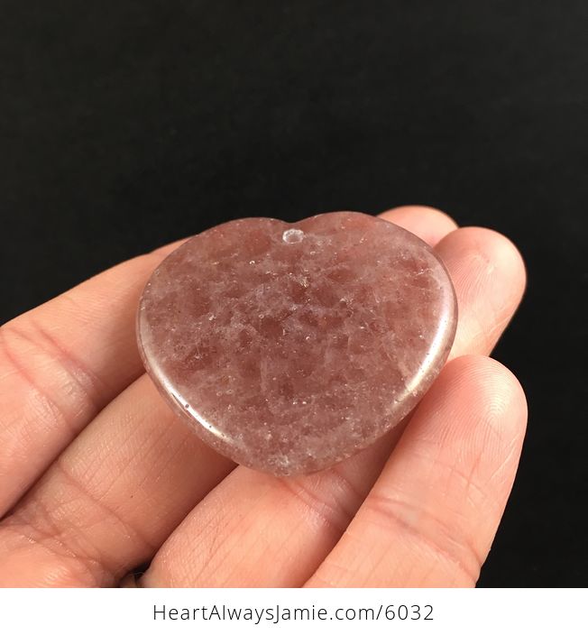 Heart Shaped Strawberry Quartz Stone Jewelry Pendant - #6DqXCdef3LA-2