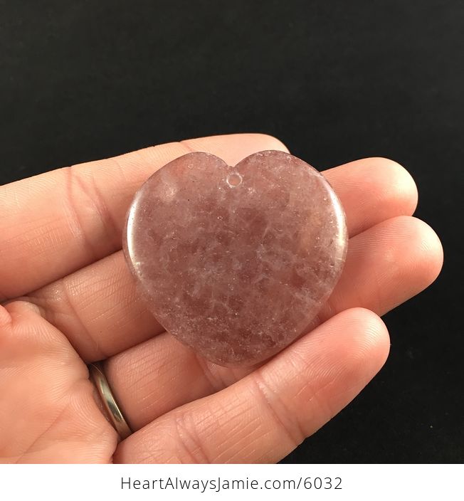 Heart Shaped Strawberry Quartz Stone Jewelry Pendant - #6DqXCdef3LA-6