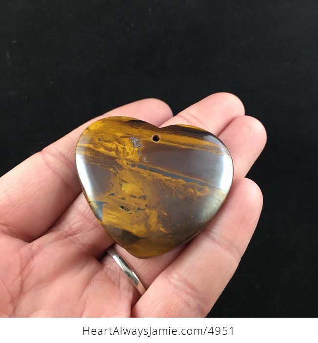 Heart Shaped Tiger Iron Stone Jewelry Pendant - #PhrOXFLlOR0-2