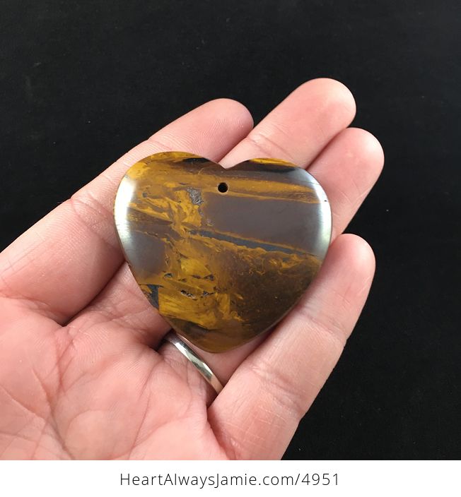Heart Shaped Tiger Iron Stone Jewelry Pendant - #PhrOXFLlOR0-1