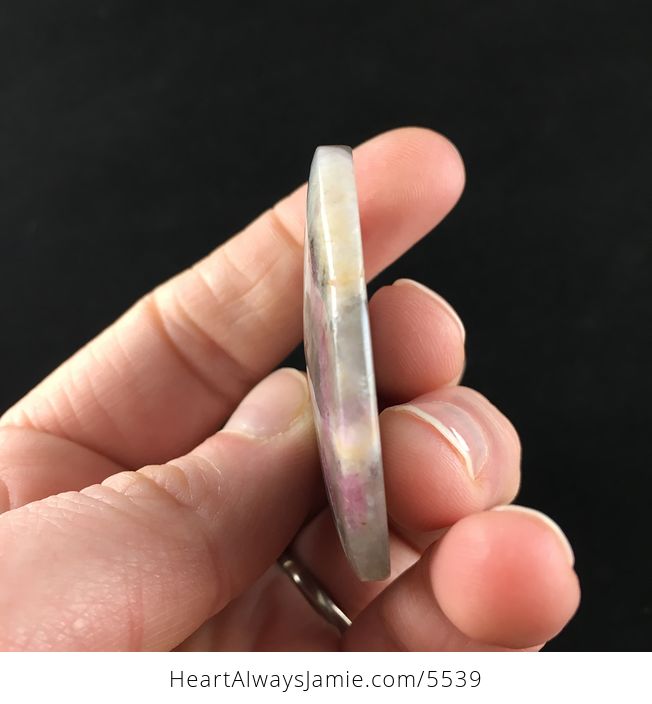 Heart Shaped Unicorn Crystal Stone Jewelry Pendant Lepidolitepink Tourmalinesmoky Quartz and Cleavelandite - #eVkKojakvMk-5