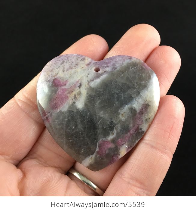 Heart Shaped Unicorn Crystal Stone Jewelry Pendant Lepidolitepink Tourmalinesmoky Quartz and Cleavelandite - #eVkKojakvMk-1