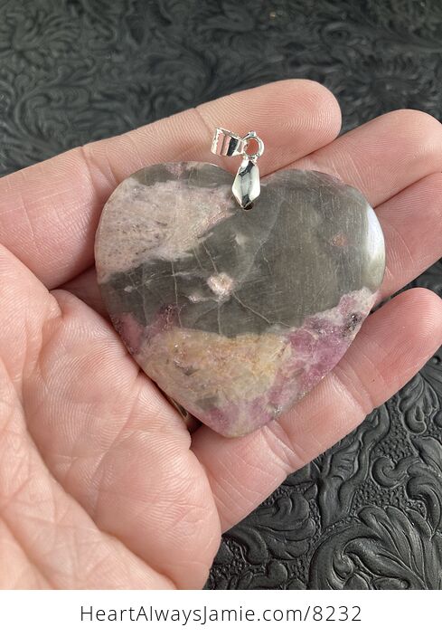 Heart Shaped Unicorn Stone Crystal Jewelry Pendant - #pYVo7o8UKKM-1