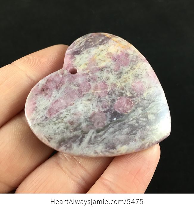Heart Shaped Unicorn Stone Jewelry Crystal Pendant Lepidolite Pink Tourmaline Smoky Quartz and Cleavelandite - #wVXlytytVGw-4