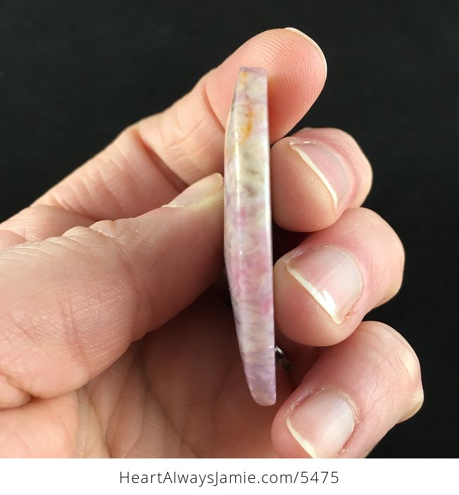 Heart Shaped Unicorn Stone Jewelry Crystal Pendant Lepidolite Pink Tourmaline Smoky Quartz and Cleavelandite - #wVXlytytVGw-5