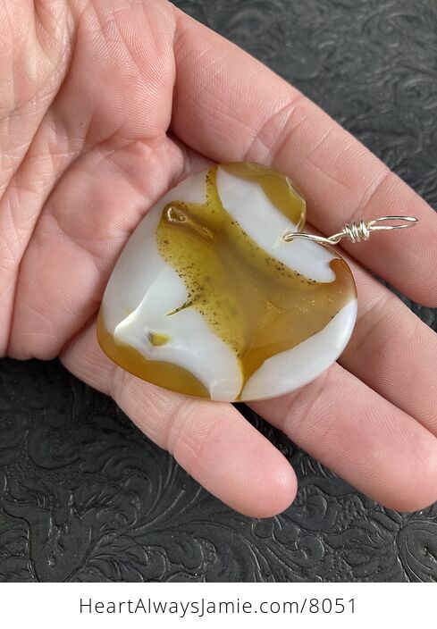 Heart Shaped Yellow and White Stone Pendant Jewelry - #fH2dRTryWko-6