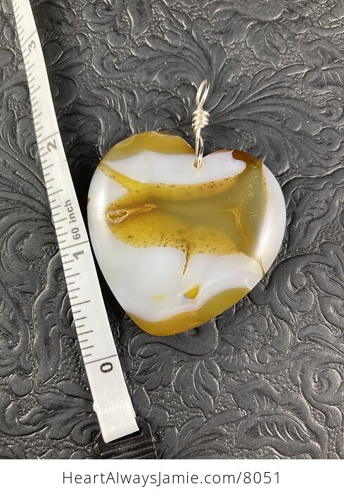Heart Shaped Yellow and White Stone Pendant Jewelry - #fH2dRTryWko-4