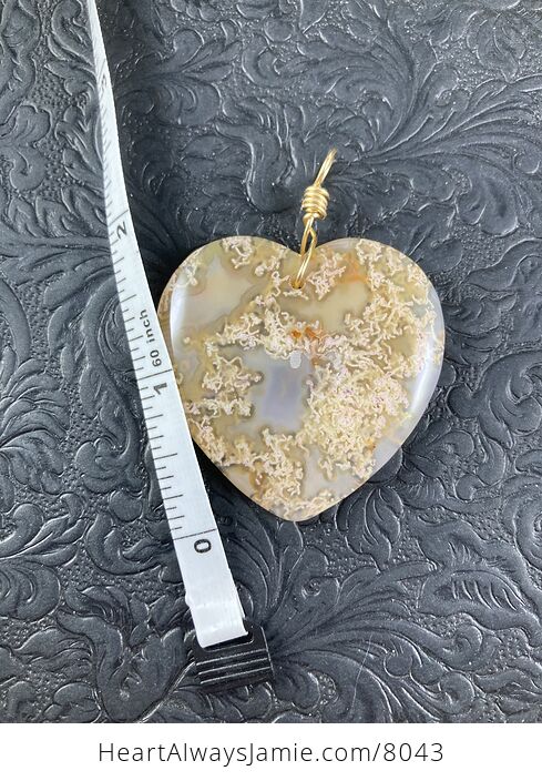 Heart Shaped Yellow Orange Agate Stone Jewelry Pendant - #XuSNSQC4GmA-5