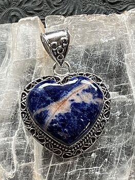 Heart Sunset Sodalite Crystal Stone Jewelry Pendant #yU3u8ggybrE