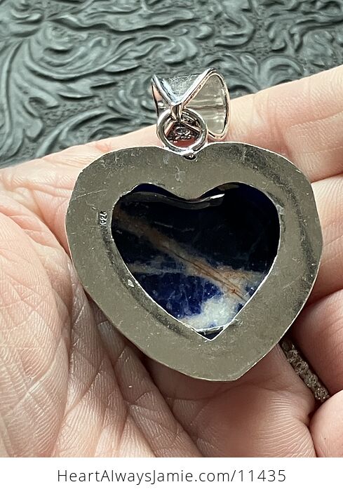 Heart Sunset Sodalite Crystal Stone Jewelry Pendant - #yU3u8ggybrE-5
