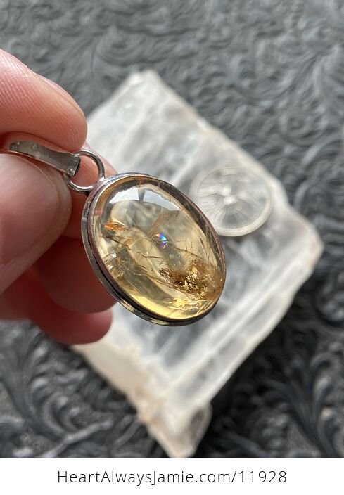 Heat Treated Amethyst Citrine Gemstone Crystal Jewelry Pendant - #MwVJQsWty4A-6