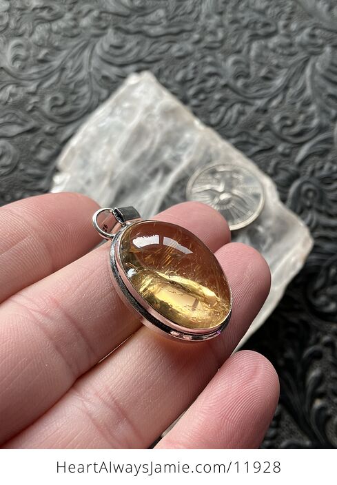 Heat Treated Amethyst Citrine Gemstone Crystal Jewelry Pendant - #MwVJQsWty4A-3